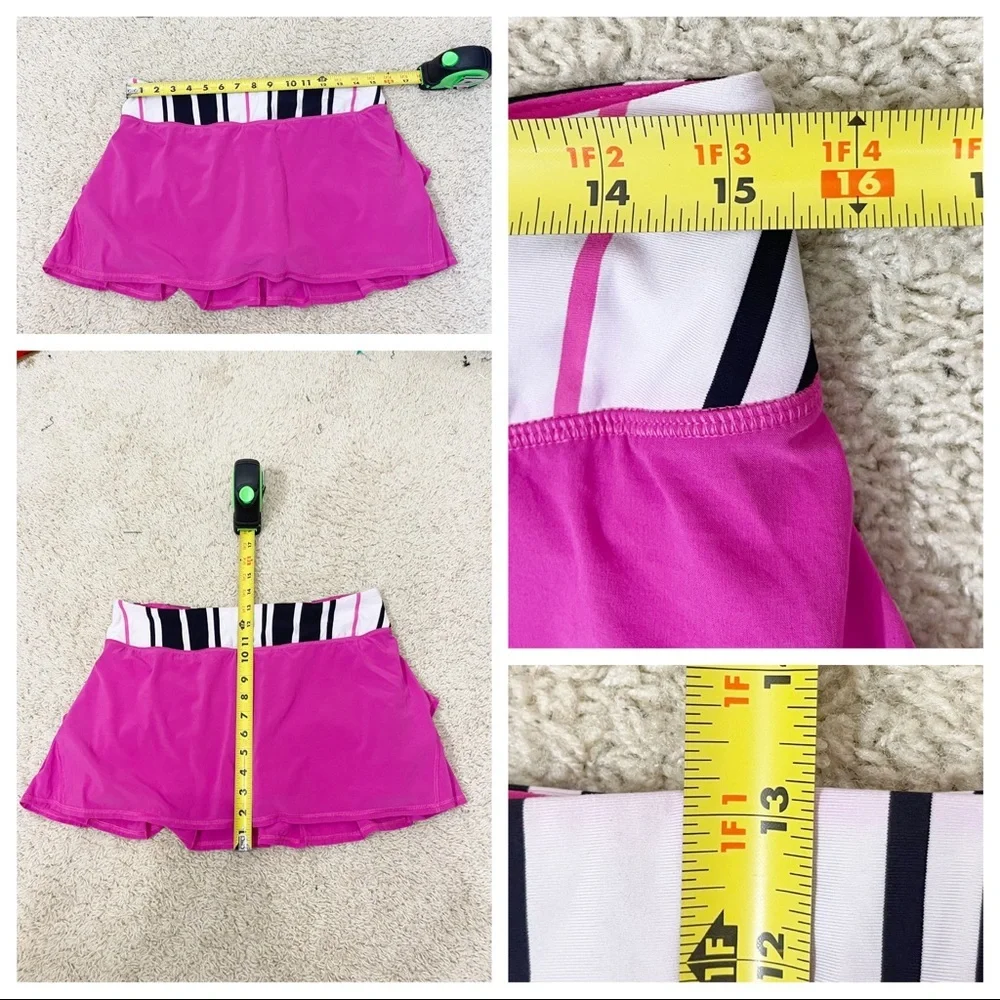 Lululemon Run Pace Setter Skirt Paris Perfection Traverse Stripe